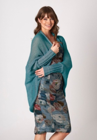 Alpaka kardigan Kamila - Morski