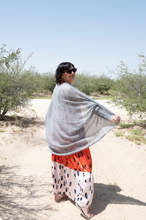 Alpaka kardigan Kamila - szary