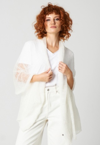 Alpaka lekki szal-etola - Biały