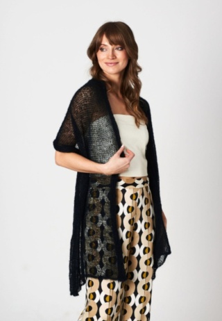 Alpaka lekki szal-etola - Czarny