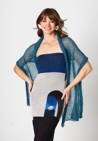 Alpaka lekki szal-etola - Morski