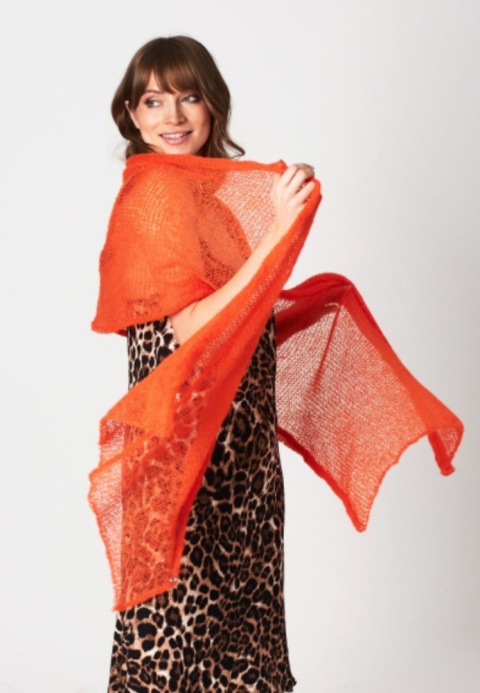 Alpaka lekki szal-etola - Neon pomarańcz