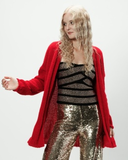 Alpaka sweter Aurelia - czerwony