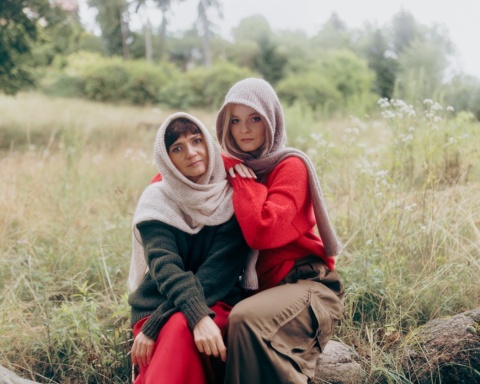 Alpaka sweter Aurelia - czerwony