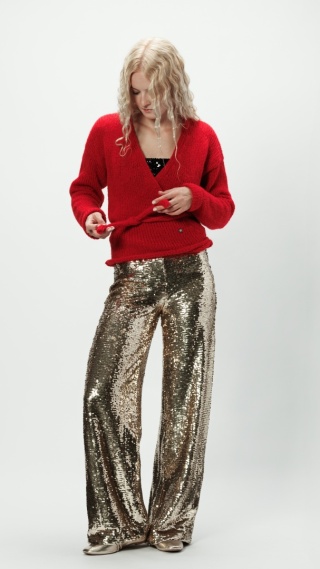 Alpaka sweter Aurora - czerwony