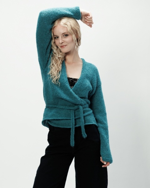 Alpaka sweter Aurora - morski