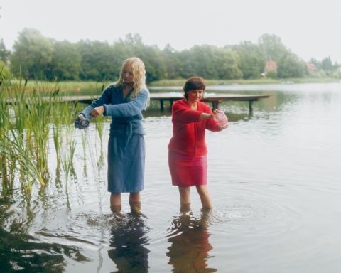 Alpaka sweter Aurora - morski