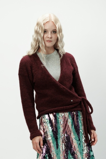 Alpaka sweter Aurora - wino