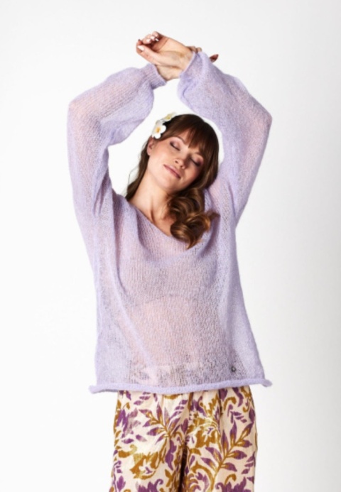 Alpaka sweter Gili - Fioletowy