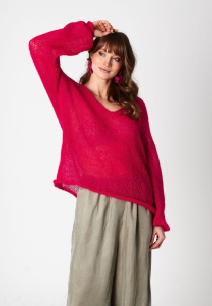 Alpaka sweter Gili - Piwonia