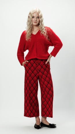 Alpaka sweter Liliana - czerwony