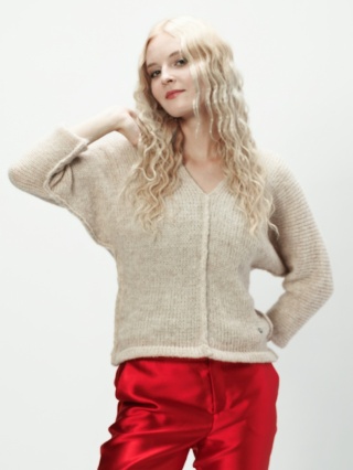 Alpaka sweter Liliana - beżowy
