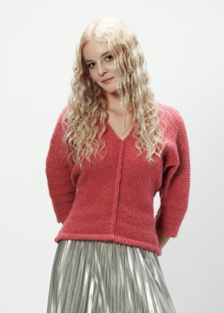 Alpaka sweter Liliana - brudny róż