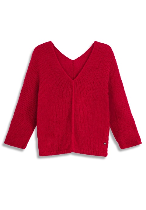 Alpaka sweter Liliana - czerwony