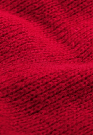 Sweter wełniany z dekoltem w serek Liliana - Czerwony