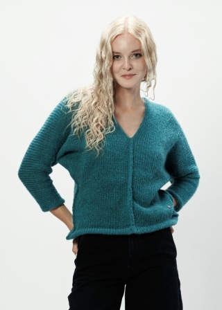Alpaka sweter Liliana - morski