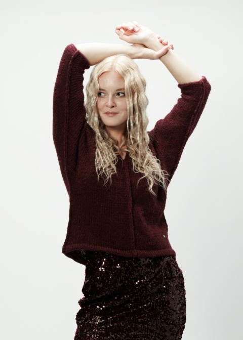 Alpaka sweter Liliana - wino