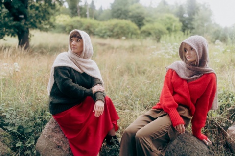 Alpaka sweter Mia - beżowy