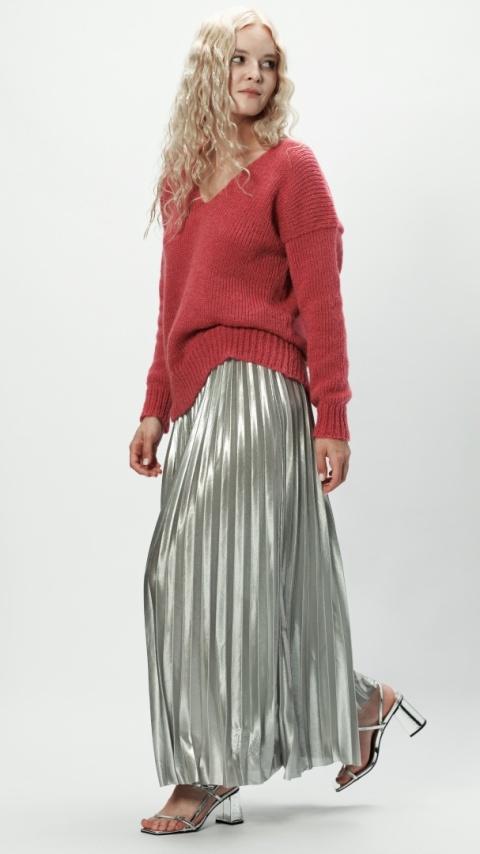 Alpaka sweter Mia - brudny róż