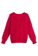 Alpaka sweter Mia - czerwony