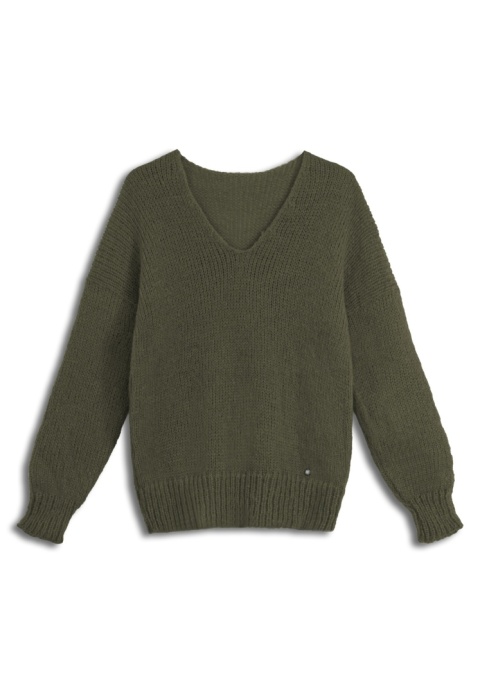 Alpaka sweter Mia - khaki