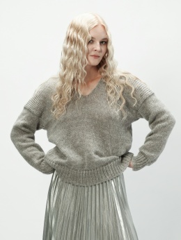 Alpaka sweter Mia - szary