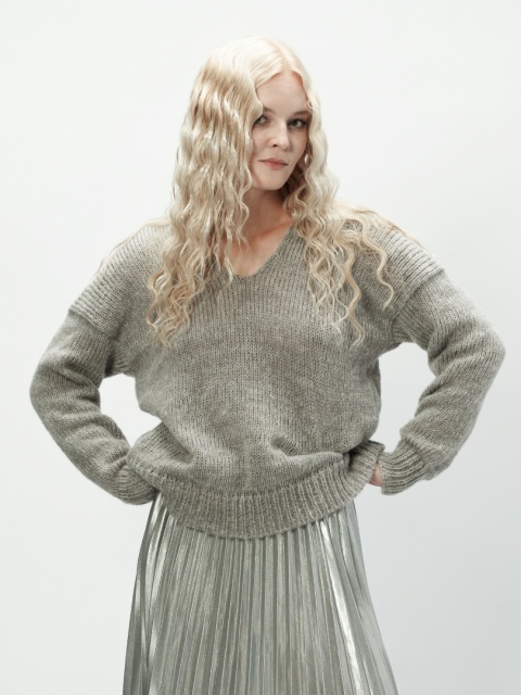 Alpaka sweter Mia - szary