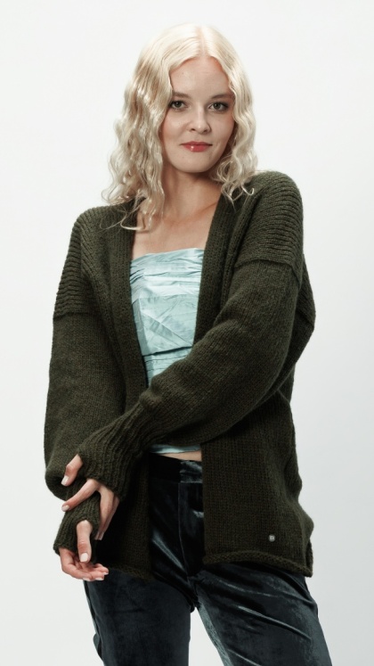 Alpaka sweter Mirabella - khaki