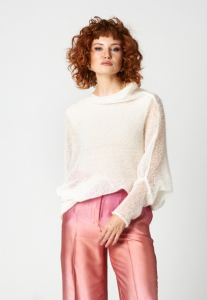 Alpaka sweter Natalia - Biały