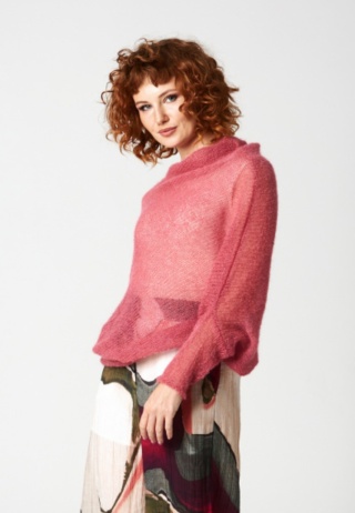 Alpaka sweter Natalia - Brudny róż