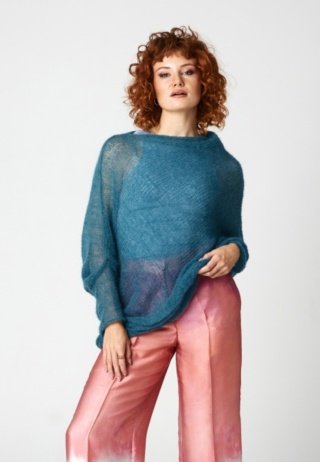 Alpaka sweter Natalia - Morski