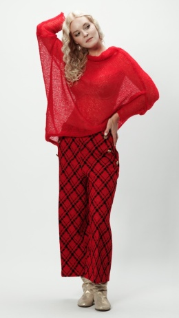 Alpaka sweter Natalia - czerwony