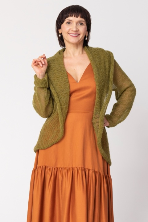 Lekki sweter mgła Reneta - Oliwkowy