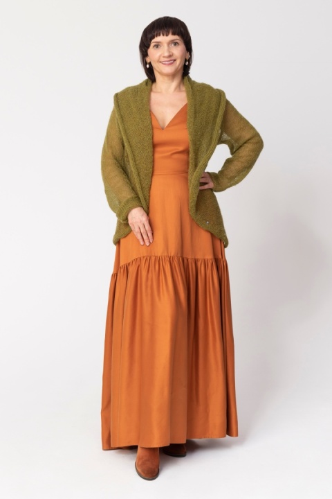 Lekki sweter mgła Reneta - Oliwkowy