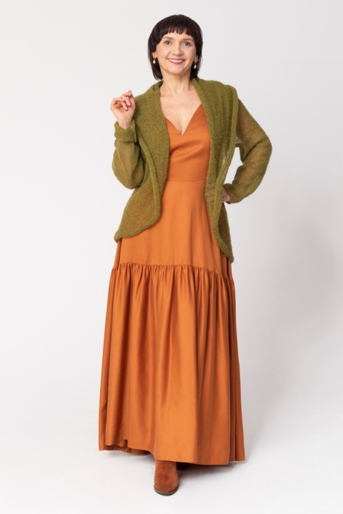 Lekki sweter mgła Reneta - Oliwkowy