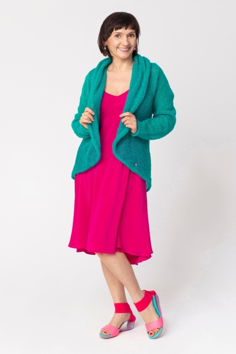 Lekki sweter mgła Reneta - Ciemny Turkus