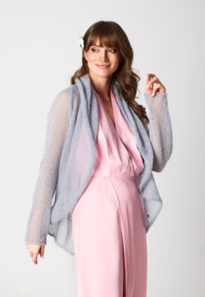 Alpaka sweter Reneta - Jasny niebieski