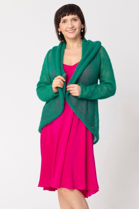 Lekki sweter mgła Reneta - Szmaragdowy