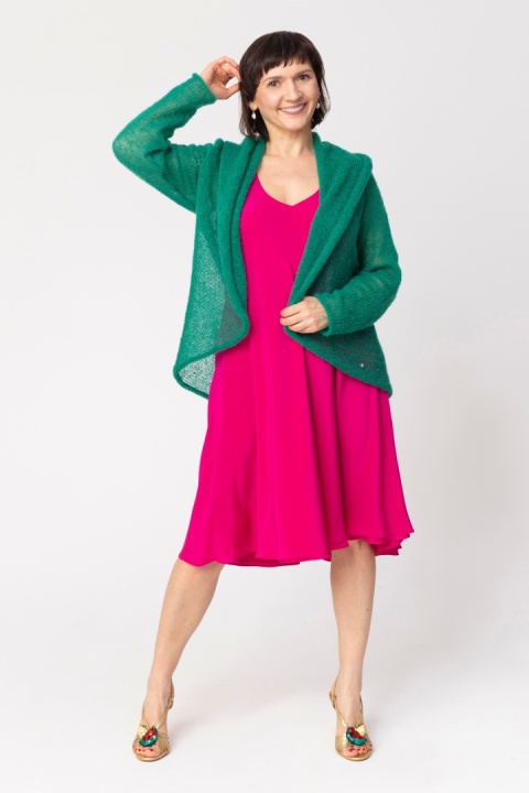 Lekki sweter mgła Reneta - Szmaragdowy