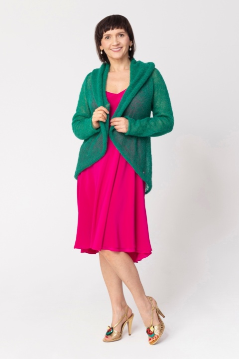 Lekki sweter mgła Reneta - Szmaragdowy