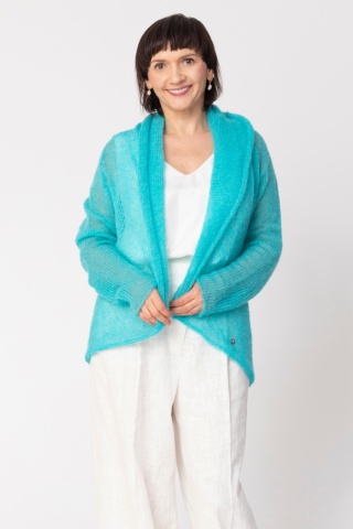 Lekki sweter mgła Reneta - Jasny Turkus