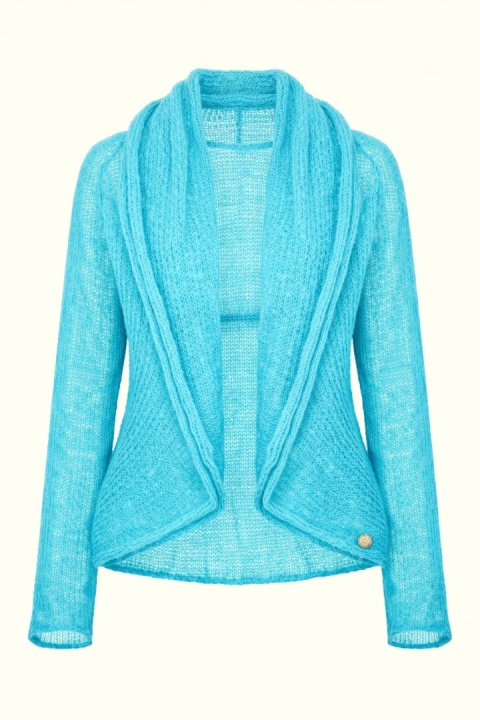 Lekki sweter mgła Reneta - Jasny Turkus