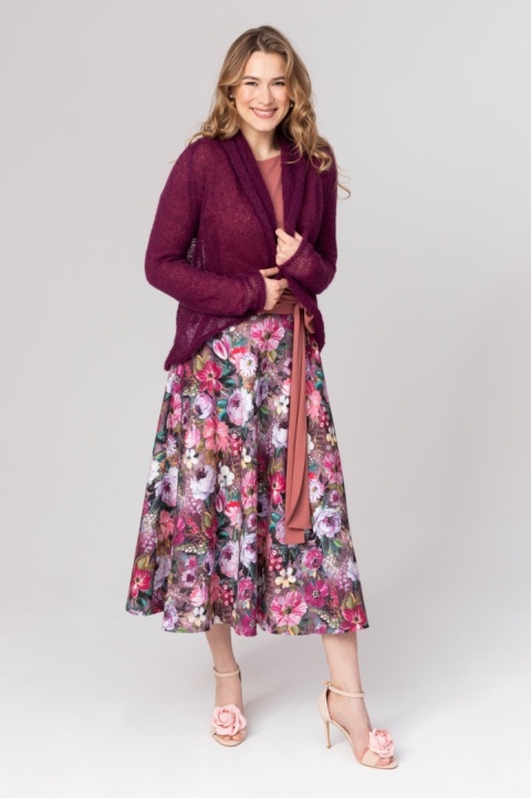 Lekki sweter mgła Reneta - Bakłażan