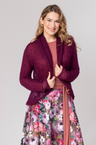 Lekki sweter mgła Reneta - Bakłażan