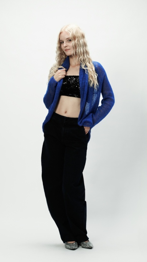 Alpaka sweter Reneta - chaber