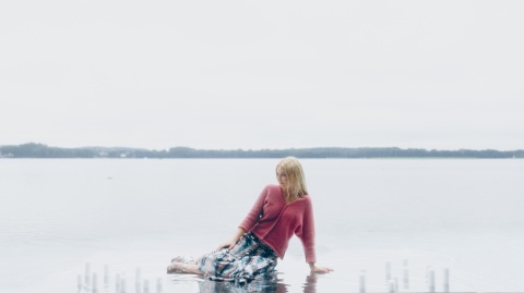 Alpaka sweter Reneta - szary