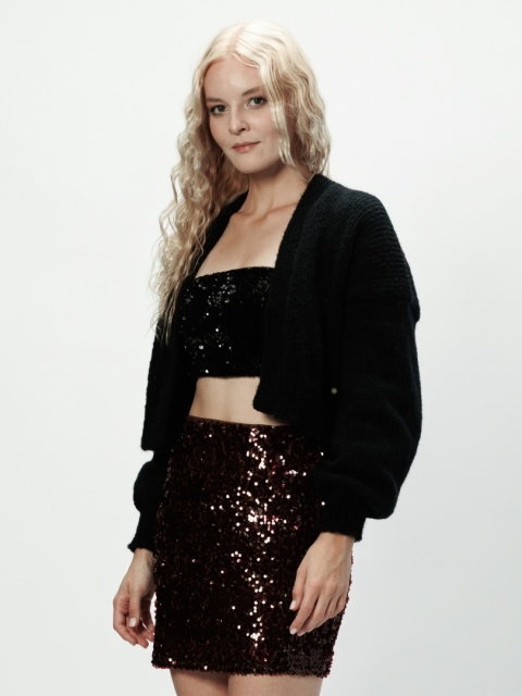 Alpaka sweter Rosalia - czarny