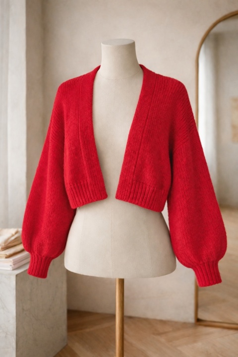 Alpaka sweter Rosalia - czerwony