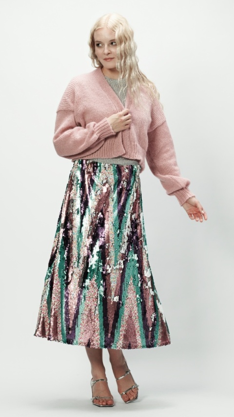 Alpaka sweter Rosalia - jasny róż