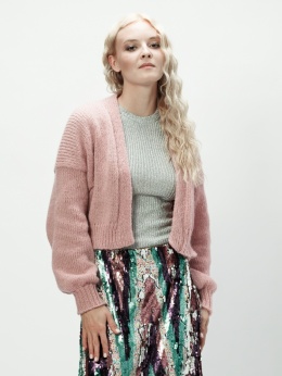 Alpaka sweter Rosalia - jasny róż